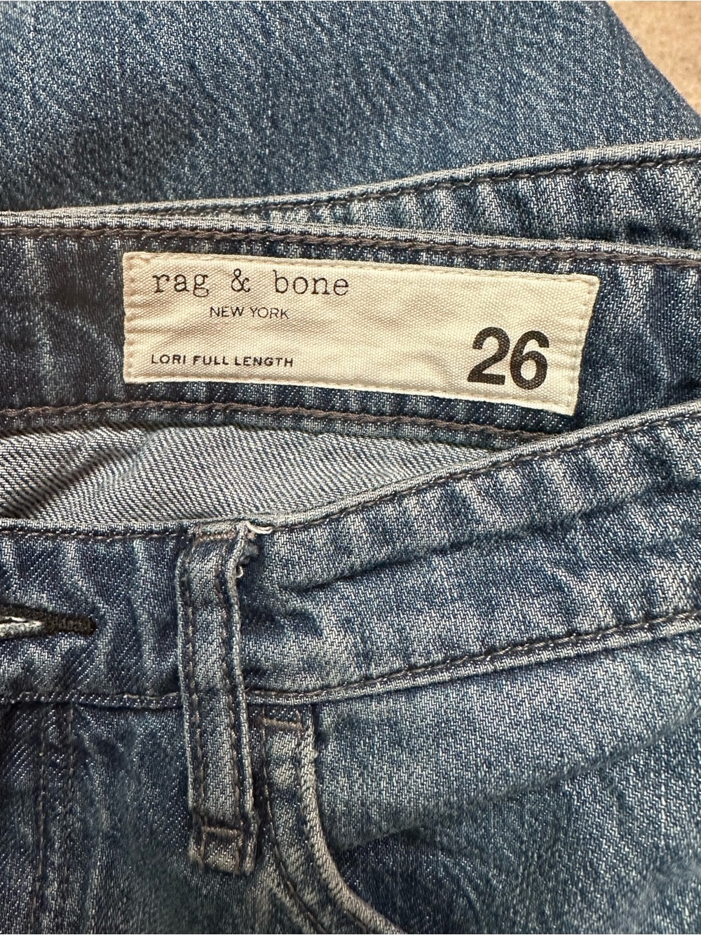 rag & bone Lori mid rise wide leg jeans 26